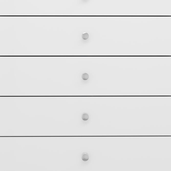 Denver 5 Drawer Chest White Gloss
