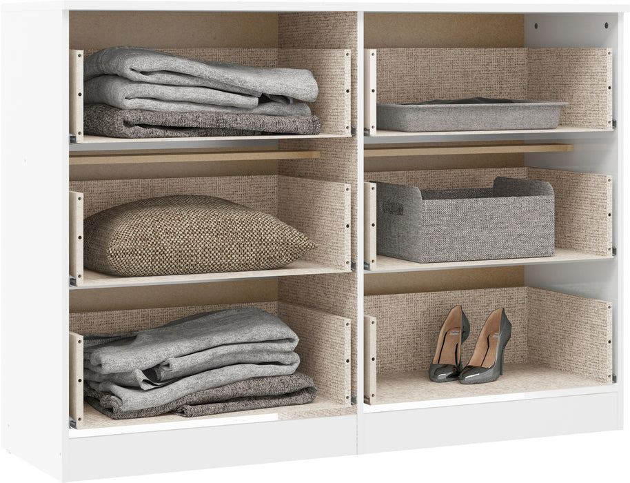 Denver 6 Drawer Chest White Gloss