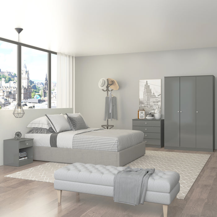 Denver 4 Drawer Chest Grey Gloss