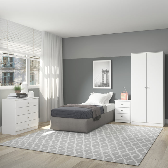 Denver 2 Door Wardrobe White Gloss