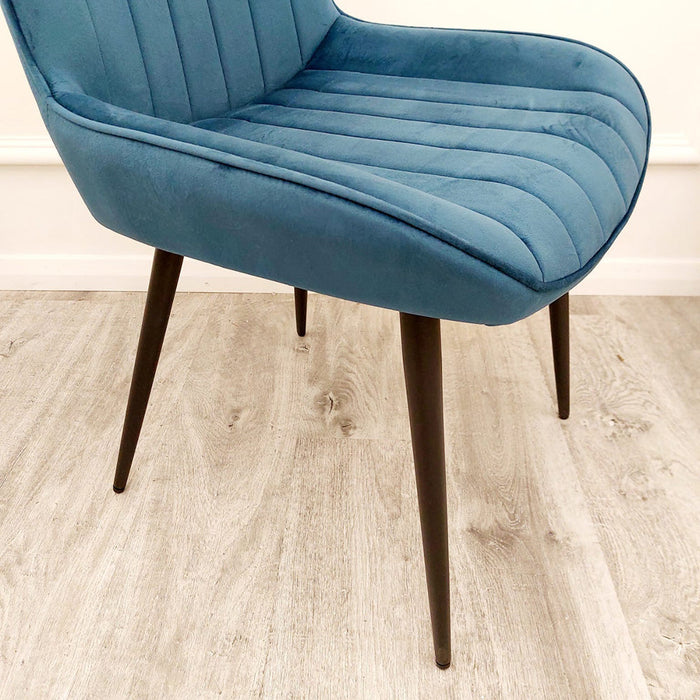 4 X Dido Dining Chairs In Navy Blue