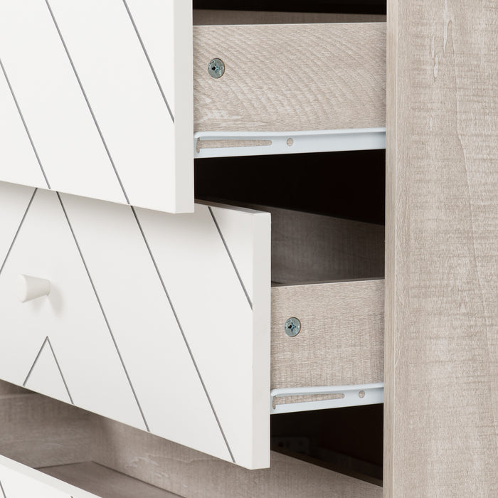 Dixie 3 Drawer Chest Dusty Grey/White