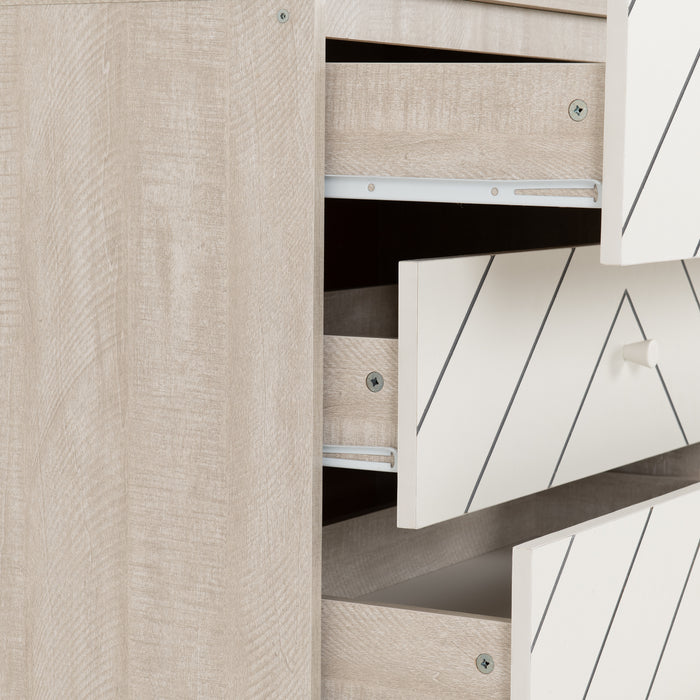 Dixie 4 Drawer Chest Dusty Grey/White