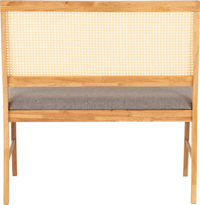 Austin & Ellis 1+2 Dining Bench Set Oak Effect/Grey Fabric