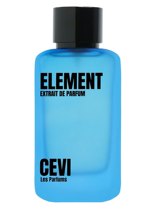 Element by CEVI Eau de Parfum 100ml – striking blue perfume bottle with black cap – DS Store UK