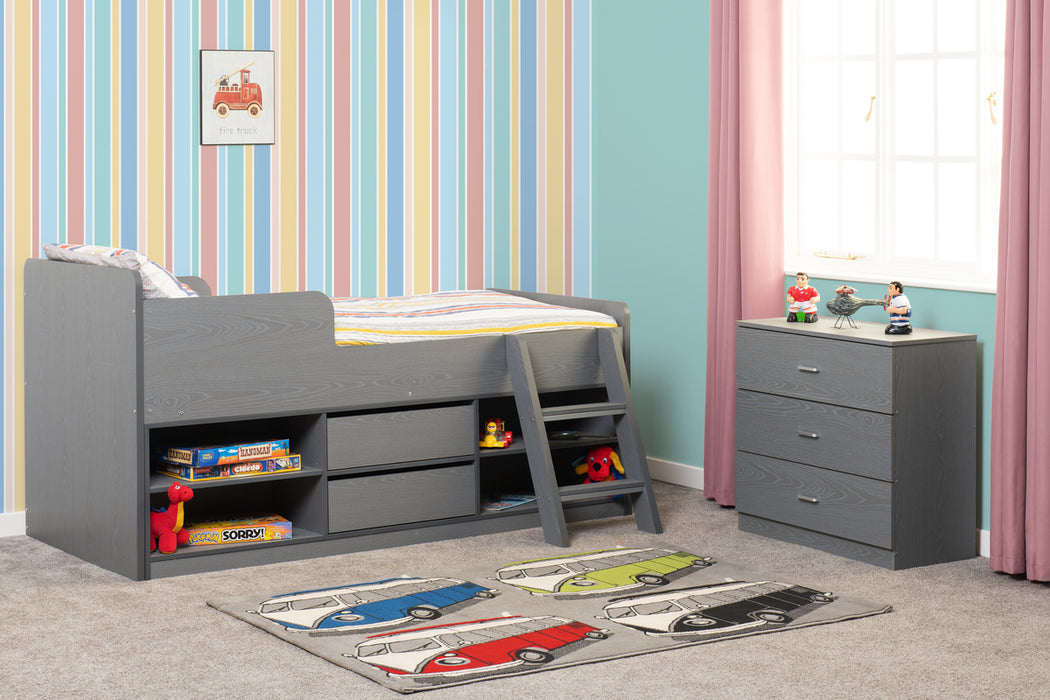 Felix Low Sleeper Bed Grey
