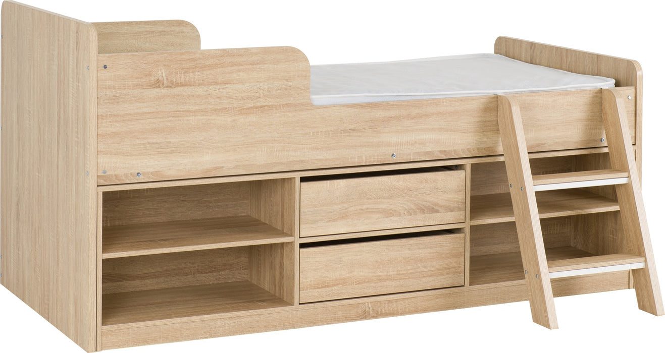 Felix Low Sleeper Bed Sonoma Oak Effect Veneer