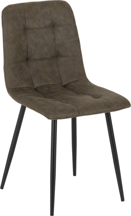 Fenton Chair (Box of 2) Olive Green Suede Fabric