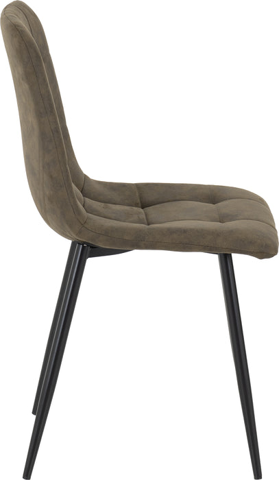 Fenton Chair (Box of 2) Olive Green Suede Fabric