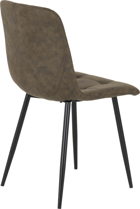 Fenton Chair (Box of 2) Olive Green Suede Fabric