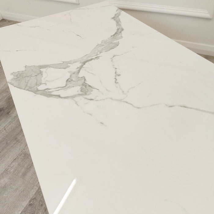 Geo Gold Coffee Table With Polar White Sintered Top