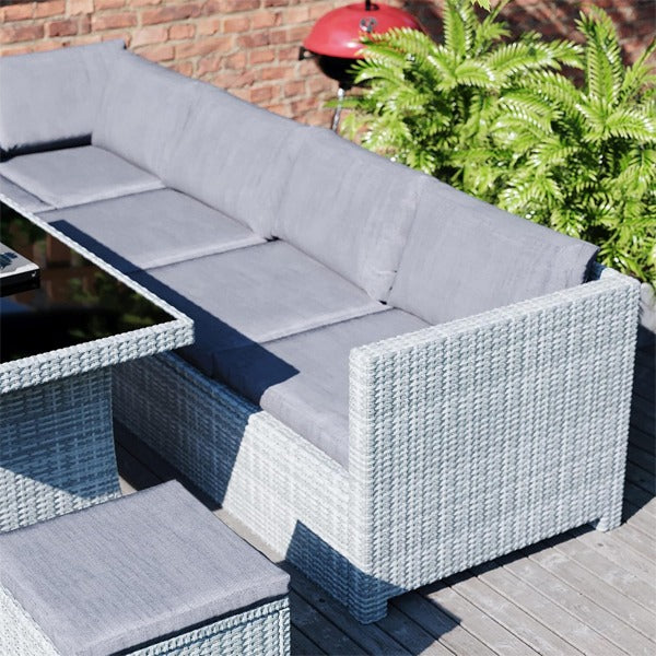 Garden Vida Belgrave 9 Seater Rattan Set Grey