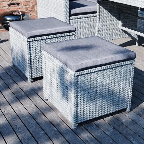 Garden Vida Belgrave 9 Seater Rattan Set Grey