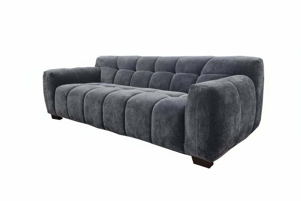 ALUXO® Harlem Sofa Range in Steel Velvet