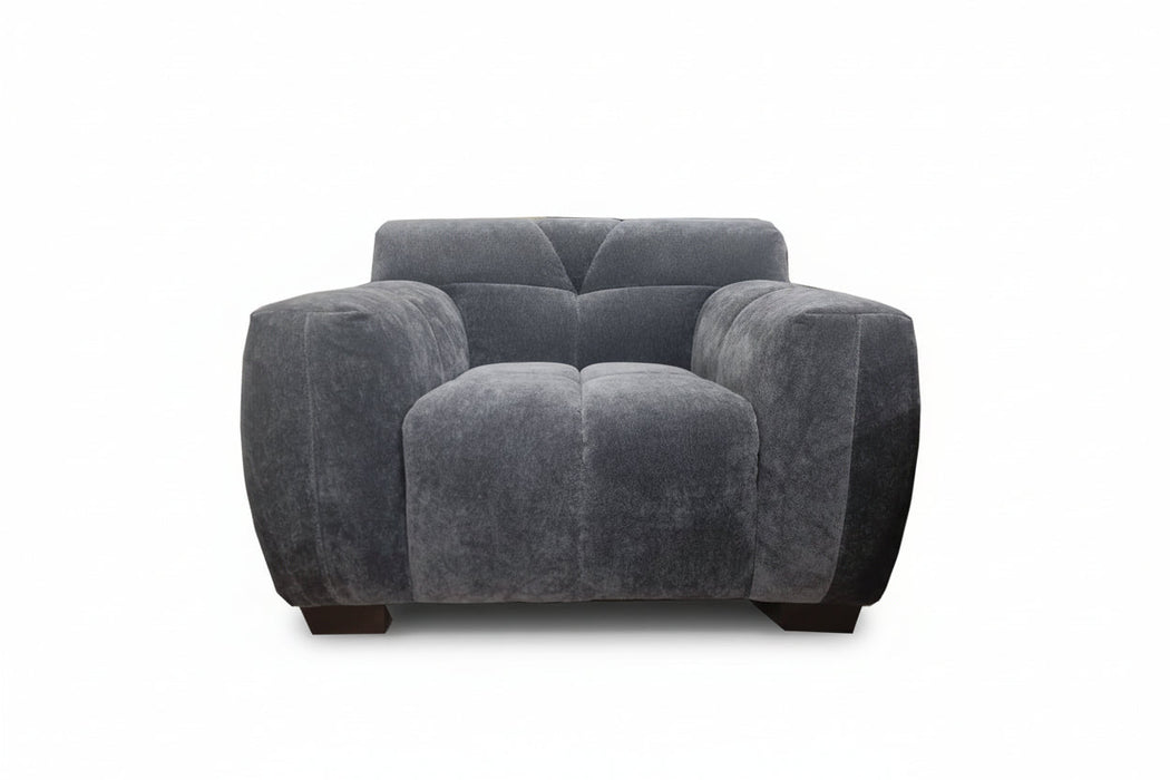 ALUXO® Harlem Sofa Range in Steel Velvet