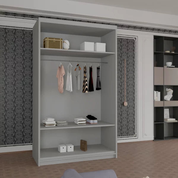 HOUSTON GREY SLIDING WARDROBE 100cm/120cm/150cm/180cm/203cm