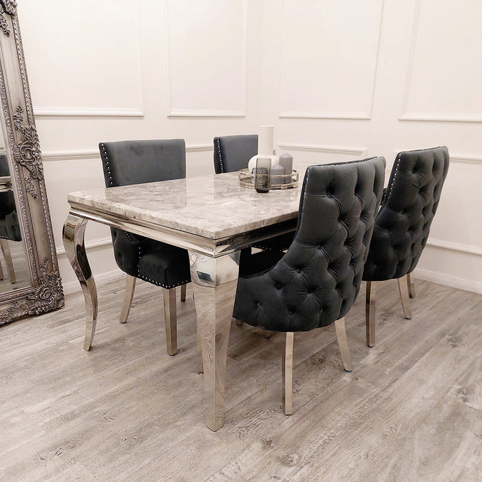 4X Kensington Beige & Chrome