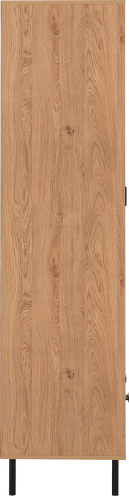 Leon 2 Door 1 Drawer Wardrobe Medium Oak Effect