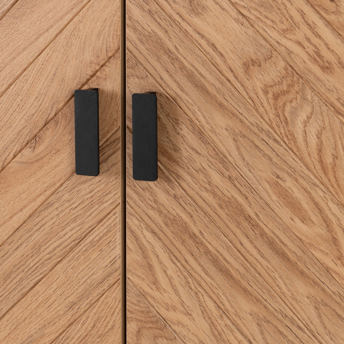 Leon 2 Door 1 Drawer Wardrobe Medium Oak Effect