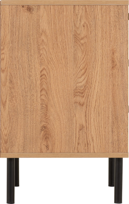 Leon 3 Drawer Bedside Medium Oak Effect