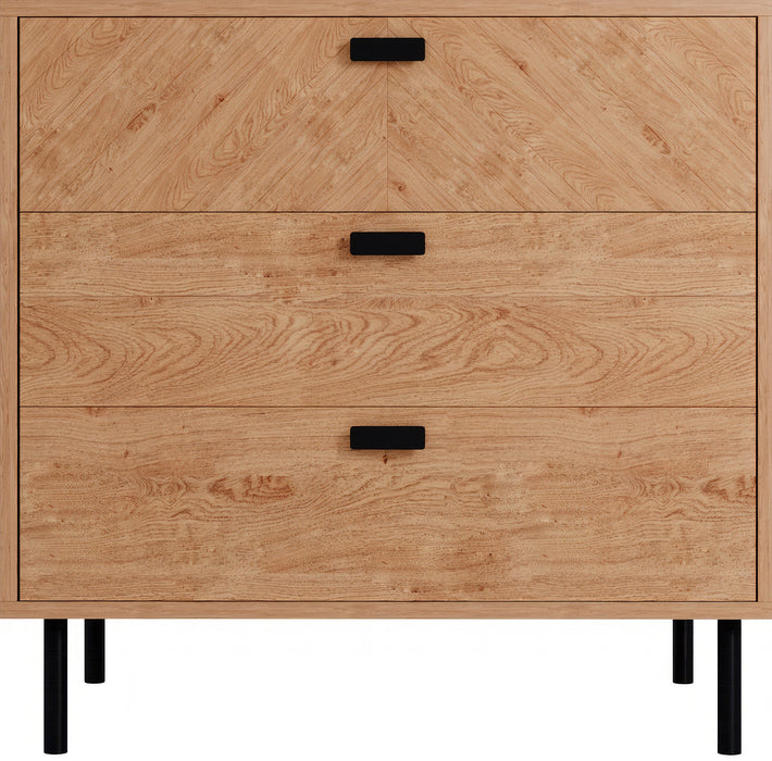 Leon 3 Drawer Chest Medium Oak Effect