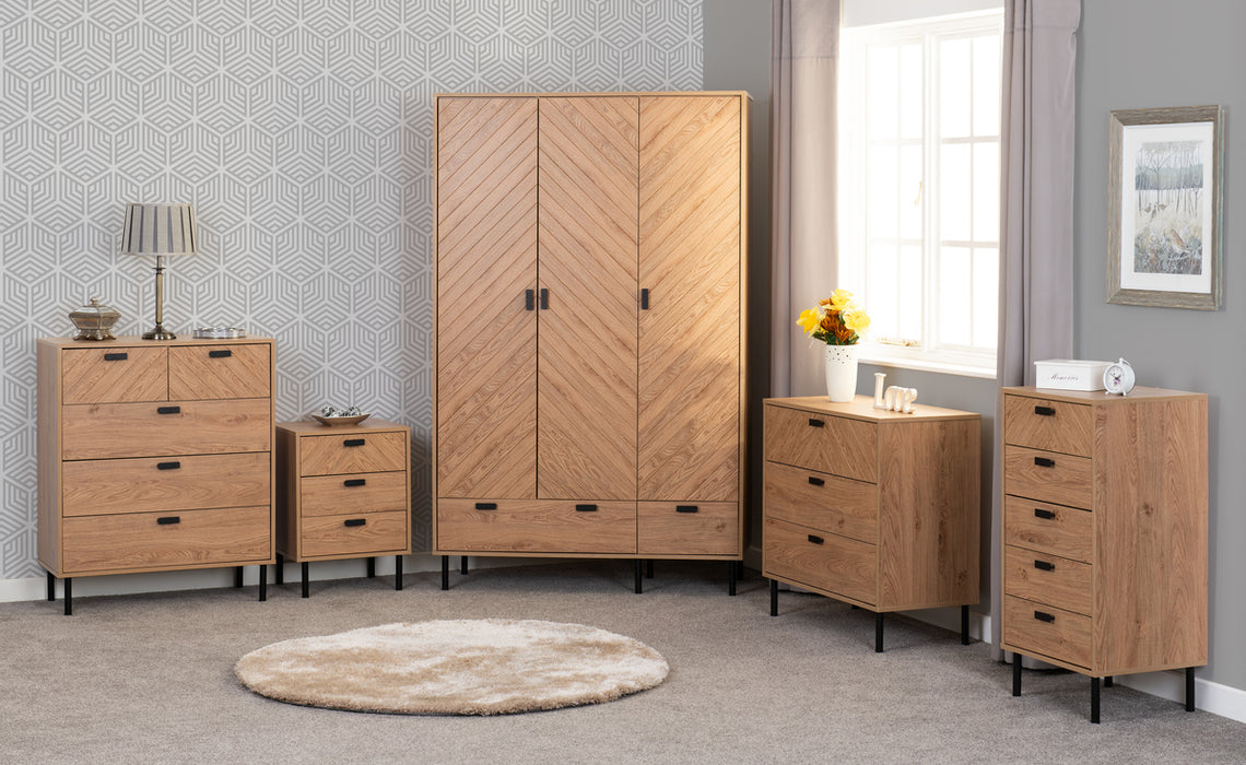 Leon 3 Drawer Chest Medium Oak Effect