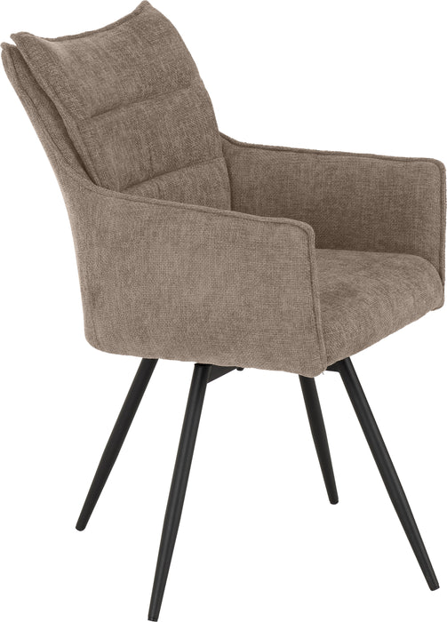 Lewis Carver Swivel Chair (2 Per Box) Fawn Fabric