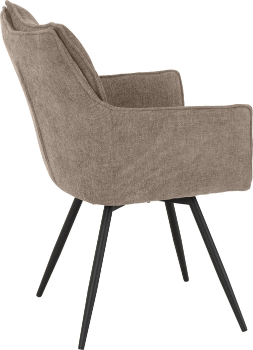 Lewis Carver Swivel Chair (2 Per Box) Fawn Fabric