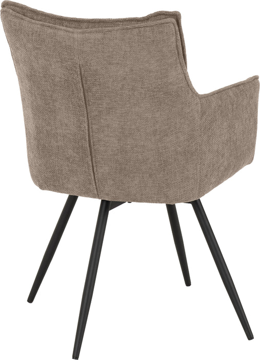 Lewis Carver Swivel Chair (2 Per Box) Fawn Fabric