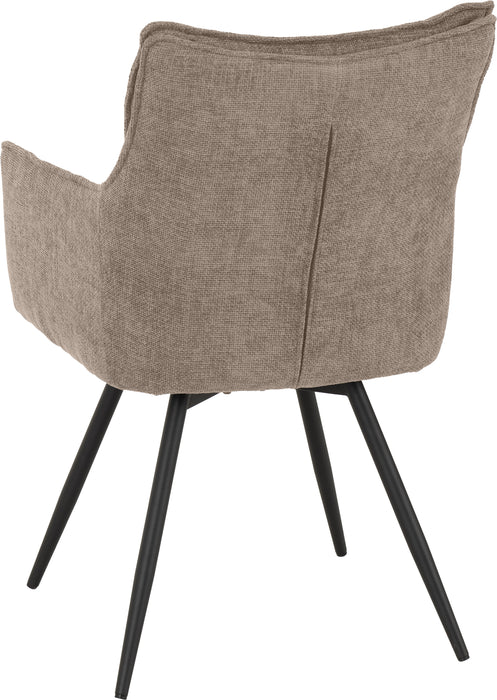 Lewis Carver Swivel Chair (2 Per Box) Fawn Fabric
