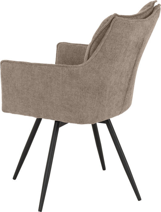 Lewis Carver Swivel Chair (2 Per Box) Fawn Fabric