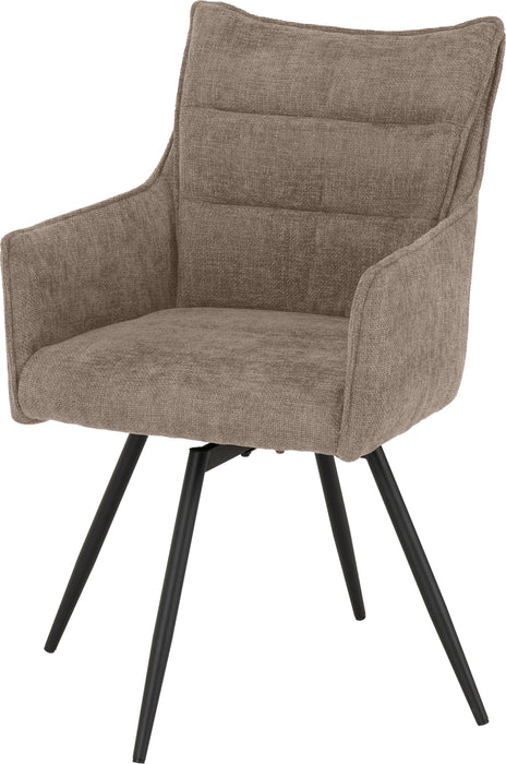 Lewis Carver Swivel Chair (2 Per Box) Fawn Fabric