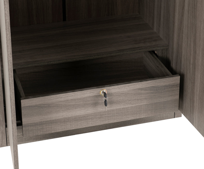 Lisbon 2 Door Wardrobe Black Wood Grain