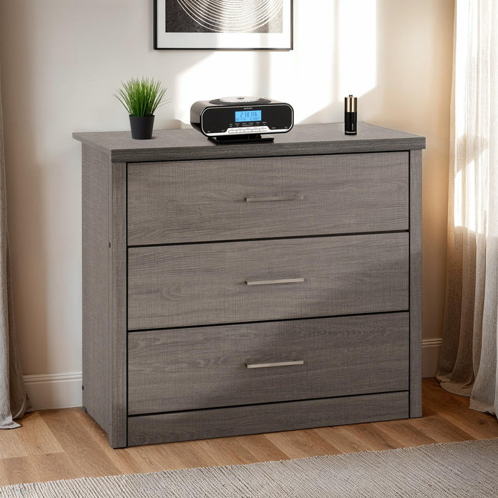 Lisbon 3 Drawer Chest Black Wood Grain