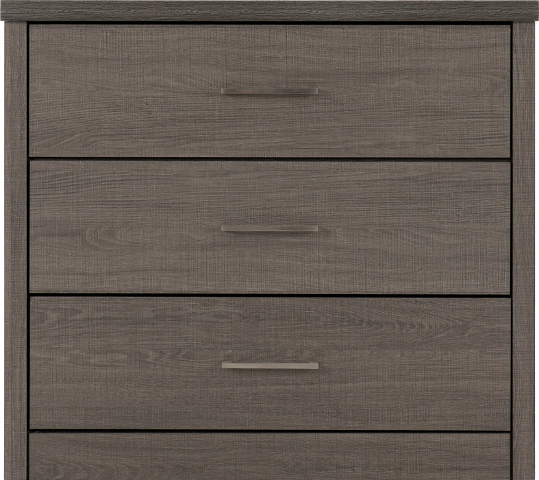 Lisbon 3 Drawer Chest Black Wood Grain