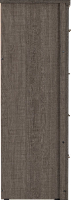 Lisbon 3+2 Drawer Chest Black Wood Grain