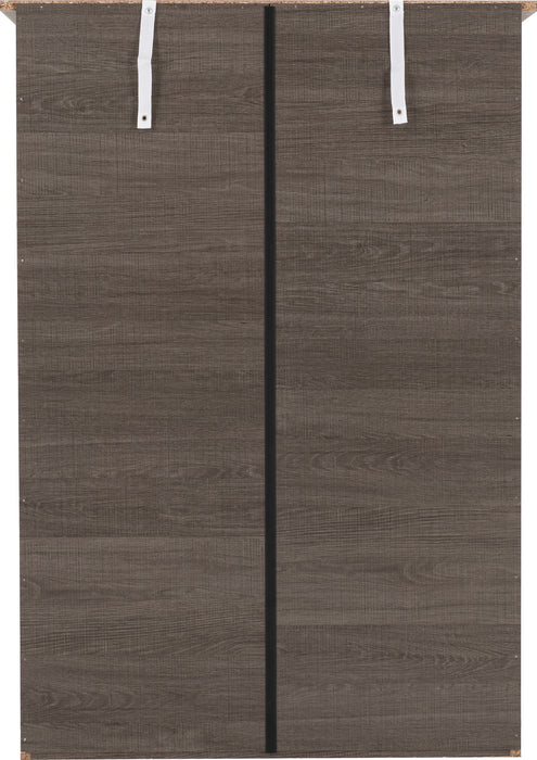 Lisbon 3+2 Drawer Chest Black Wood Grain