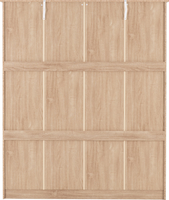Lisbon 4 Door Wardrobe Light Oak Effect Veneer