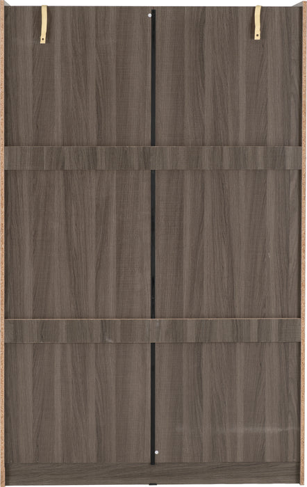 Lisbon 2 Door Sliding Wardrobe Black Wood Grain
