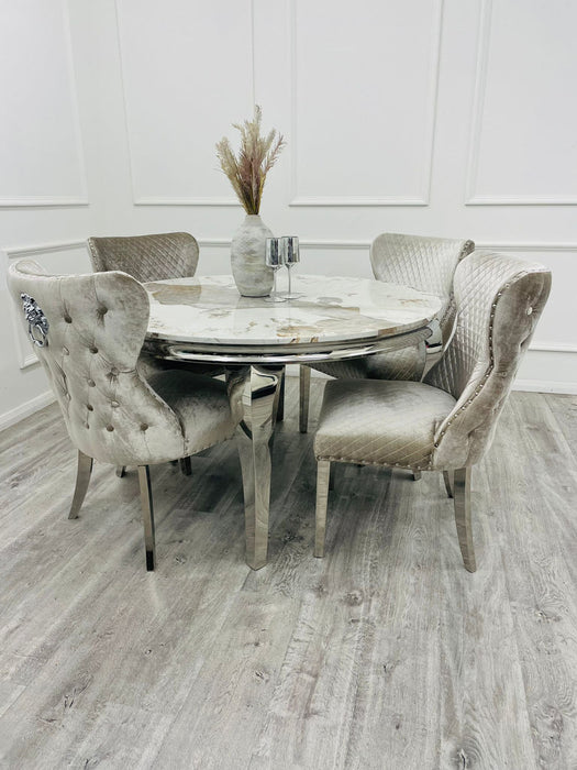 Louis 2M Table In Grey Glass
