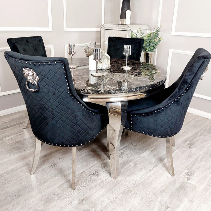 Louis 2M Table In Grey Glass