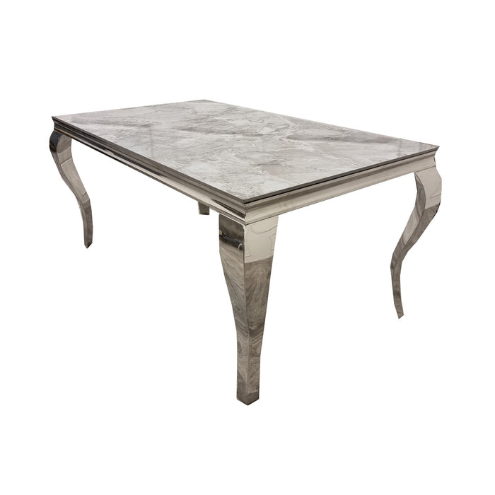 Louis 2M Table In Grey Glass