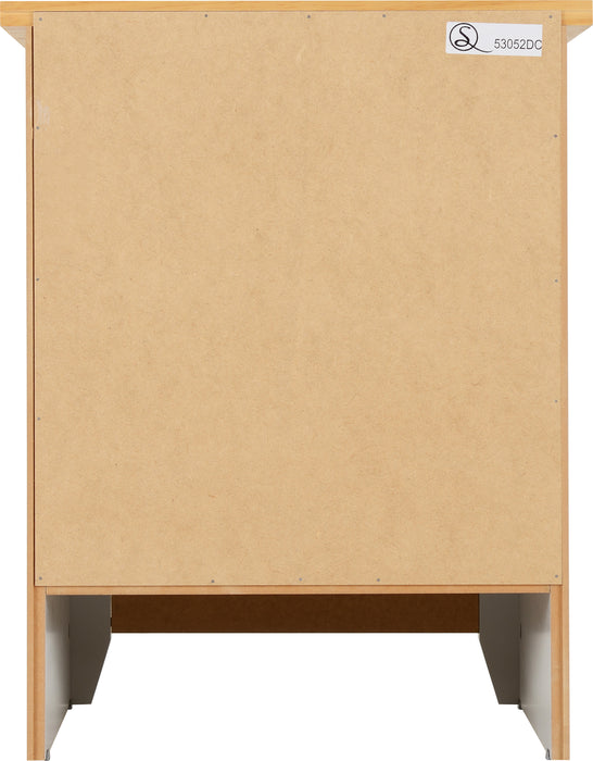 Ludlow 1 Drawer 1 Door Bedside Cabinet Grey/Oak Lacquer