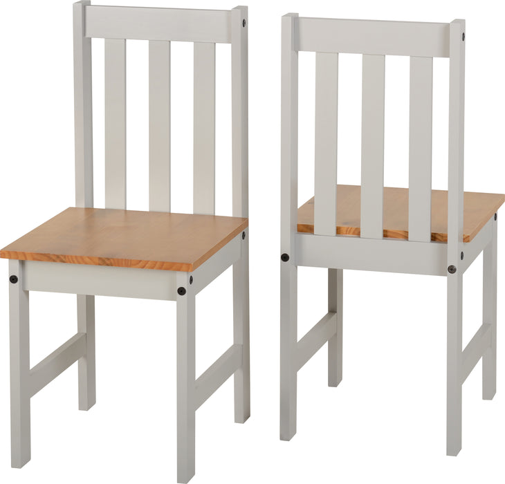 Ludlow 1+2 Dining Set Light Grey/Oak Lacquer