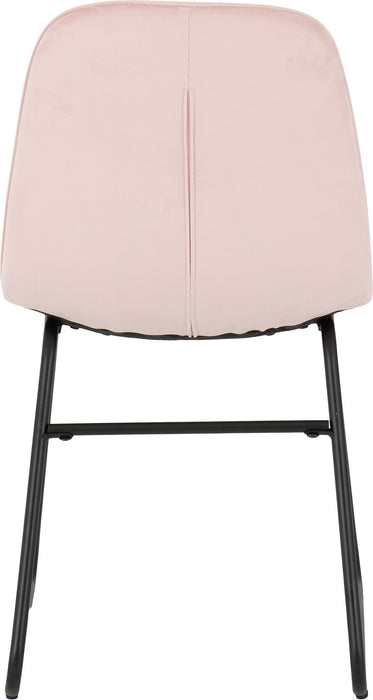 Athens Rectangular Dining Set with Lukas Chairs Concrete Effect/Black/Baby Pink Velvet