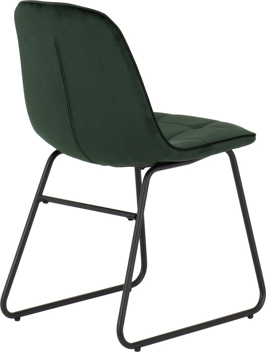 Athens Rectangular Dining Set with Lukas Chairs Medium Oak Effect/Black/Emerald Green Velvet