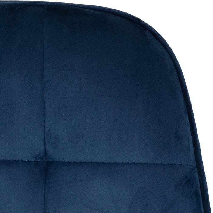 Hamilton Large Dining Set with Lukas Chairs Medium Oak Effect/Black/Sapphire Blue Velvet