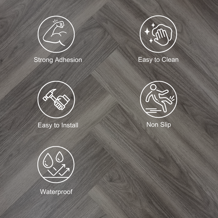 Self Adhesive Wood Effect Vinyl Flooring Tiles - 36x Floor Planks