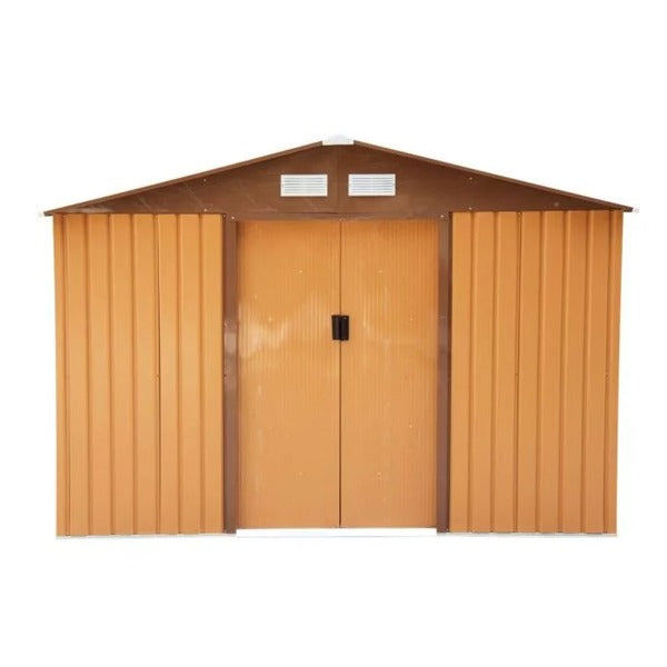 Large or XL Metal Garden Shed Brown