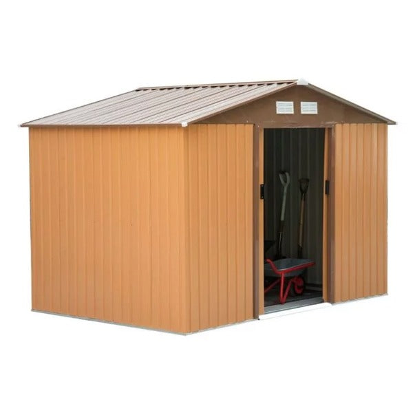 Large or XL Metal Garden Shed Brown